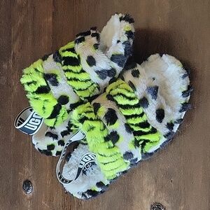 UGG Lamb Fur Lined Fluff Yeah Animalia Slingback Sandal